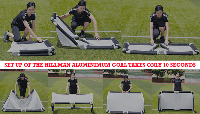 Hillman Aluminium Folding Football Goal Set-Up