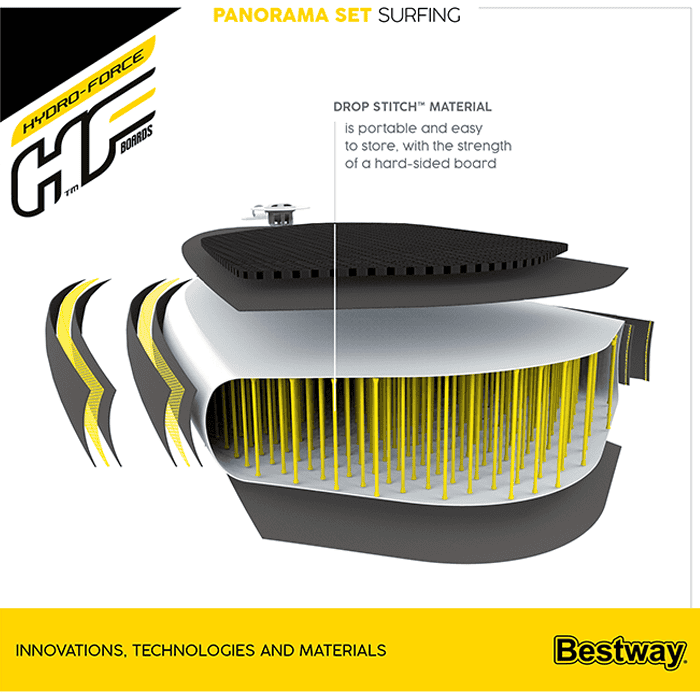 Bestway 11ft 2" Hydro-Force Panorama Inflatable Paddle Board SUP Set
