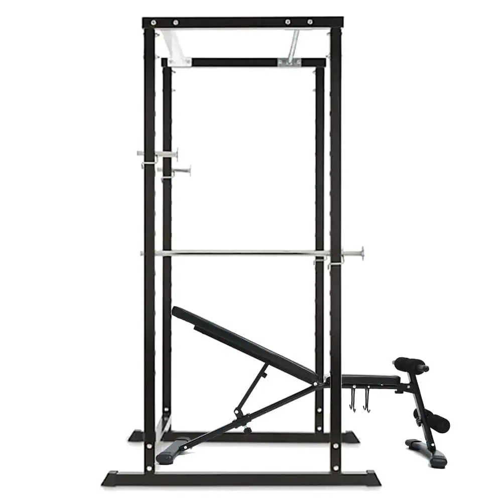 BodyTrain Power Rack & Foldable Adjustable Weight Bench Package