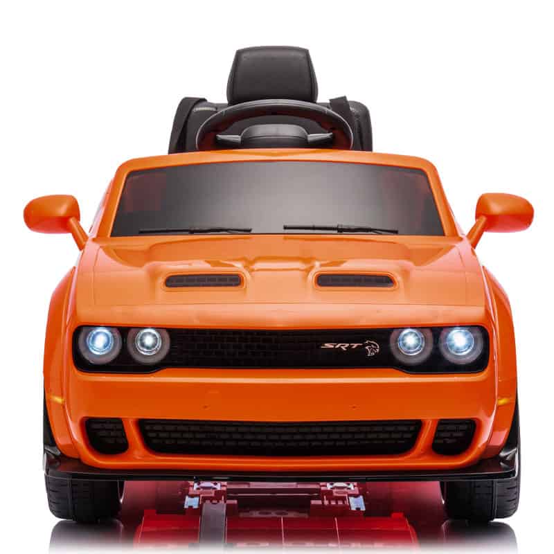 Kids Electric Ride On 12V Dodge Challenger Orange