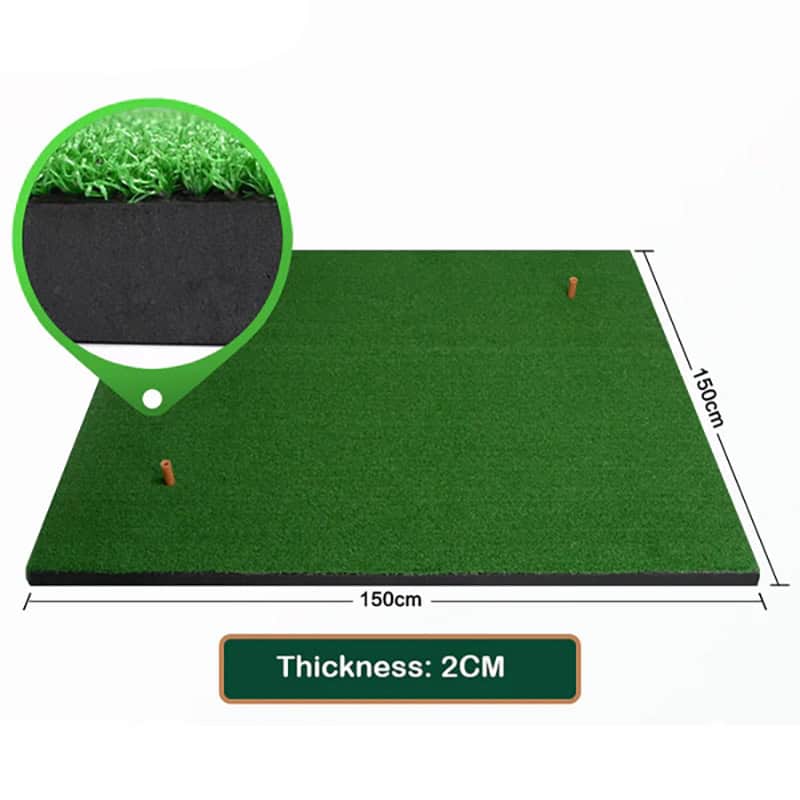Hillman Golf 1.5m Deluxe Practice Mat with Rubber Tee
