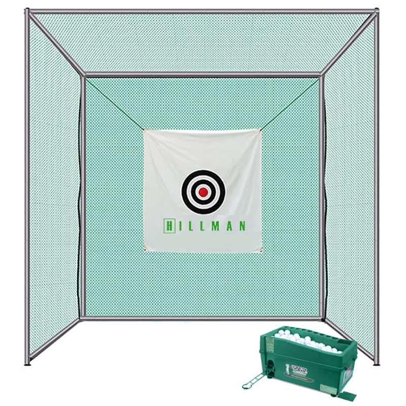 Hillman PGM 3m Semi-Commercial Golf Practice Cage And Ball Dispenser Package