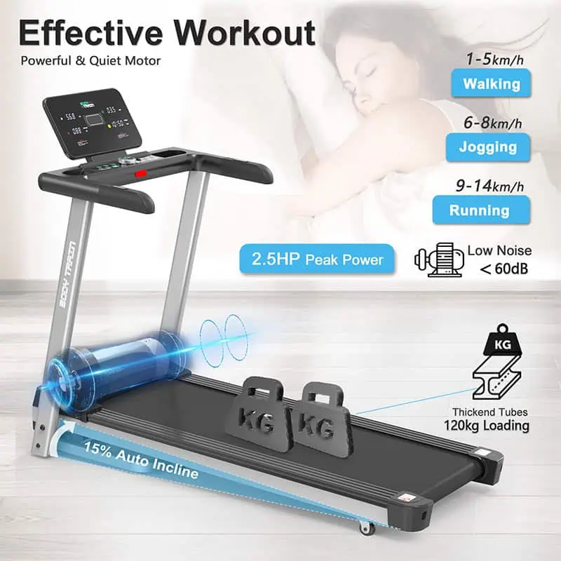 BodyTrain S9C Motorised Folding Bluetooth Treadmill