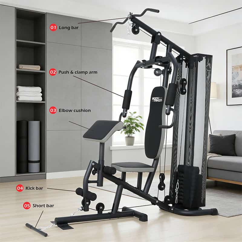 BodyTrain ES-422 Single Station Home Multi Gym 45kg Weight Stack