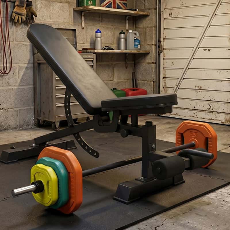 Ironman Professional Weight Training Bench & 20kg Pump Barbell Set