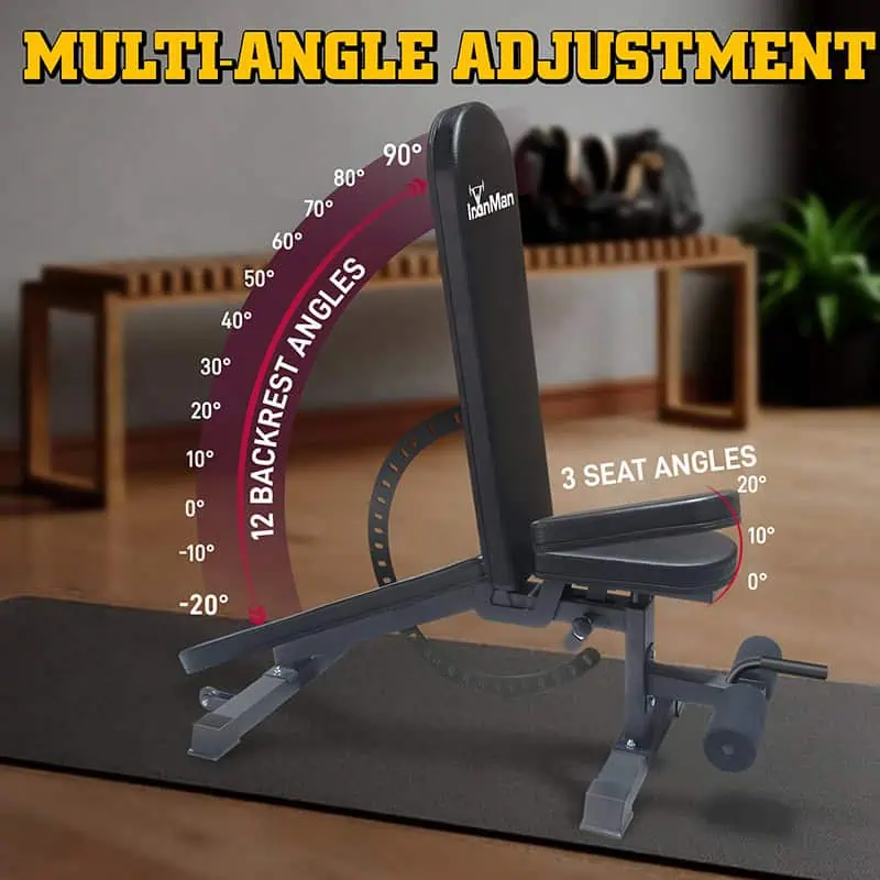 Ironman Professional Weight Training Bench & 20kg Pump Barbell Set - Image 4