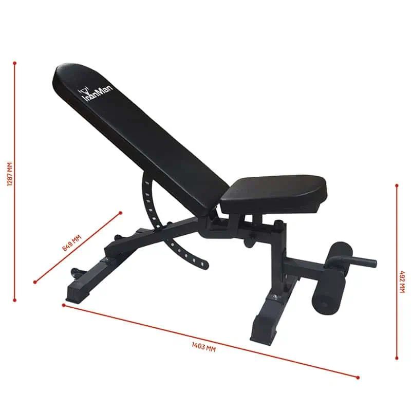 Ironman Professional Weight Training Bench & 20kg Pump Barbell Set - Image 9