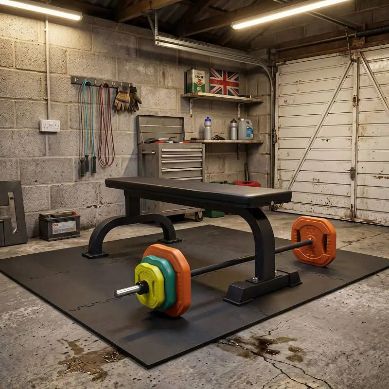 IronMan Flat Weight Training Bench & 20kg Pump Barbell Set