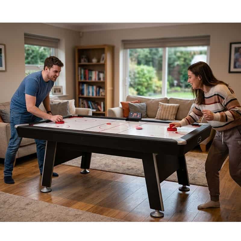 7ft Air Hockey Table with Electronic LED Scorer
