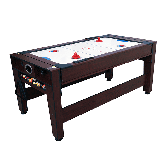 Air King 6ft Pool & Air Hockey Combination Table with Mahogany Body - Image 6
