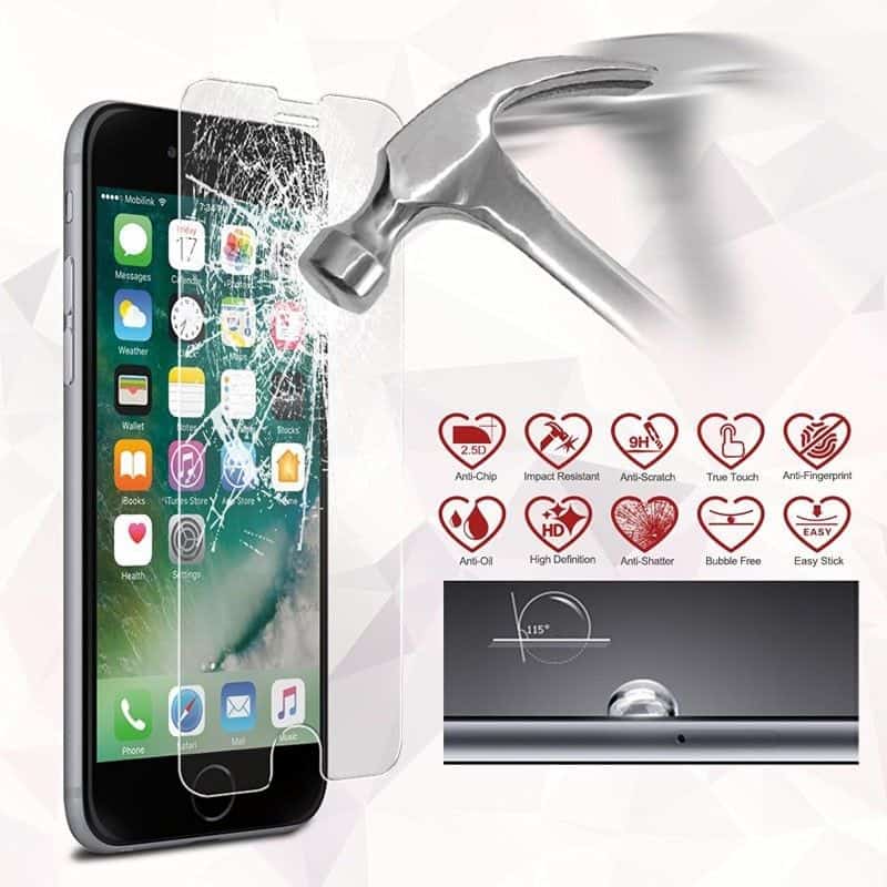 Mobile Phone Screen Tempered Glass Protector 9H 2.5D IPHONE 7 PLUS UK Seller
