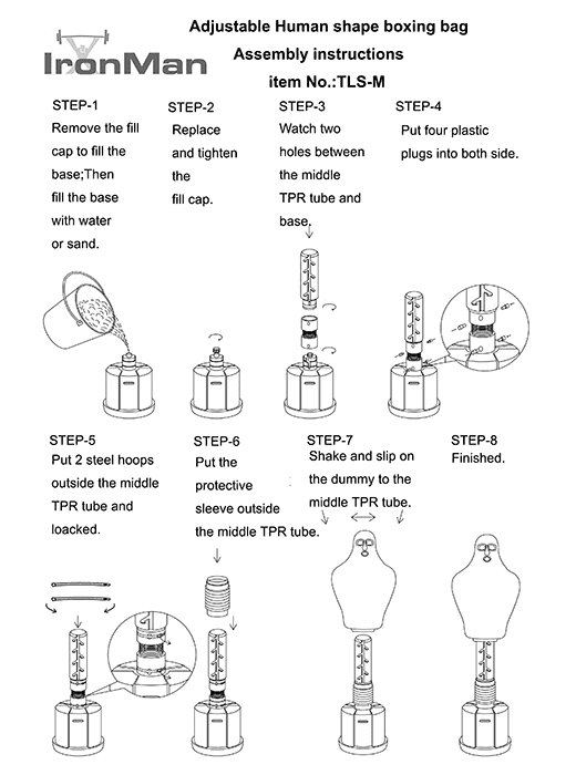 IronMan Free Standing Punching Bag Sparring Dummy