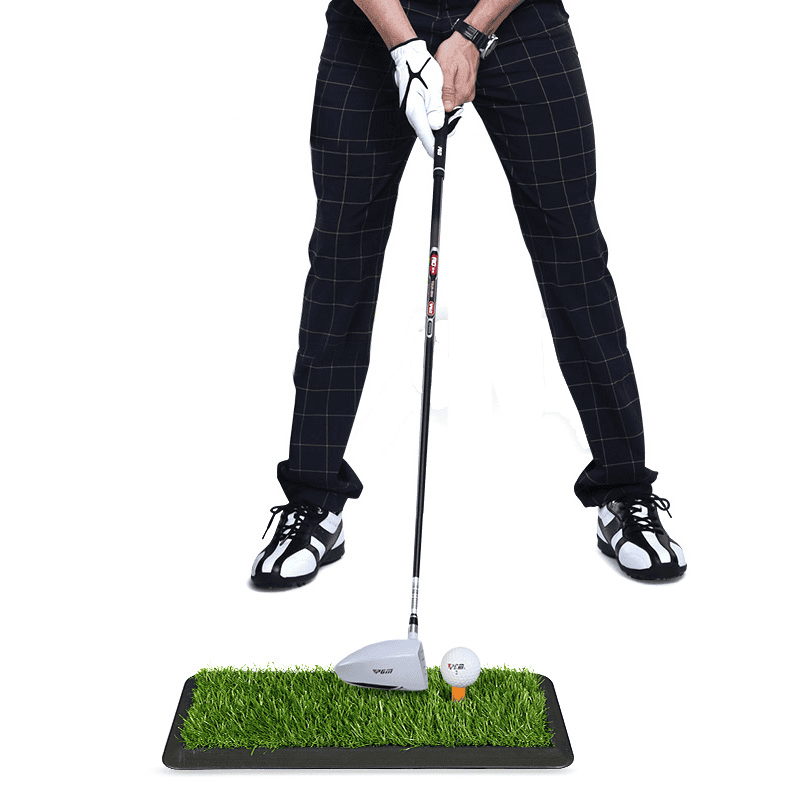 Hillman Golf Artificial Turf Large Practice Mat with Rubber Tee