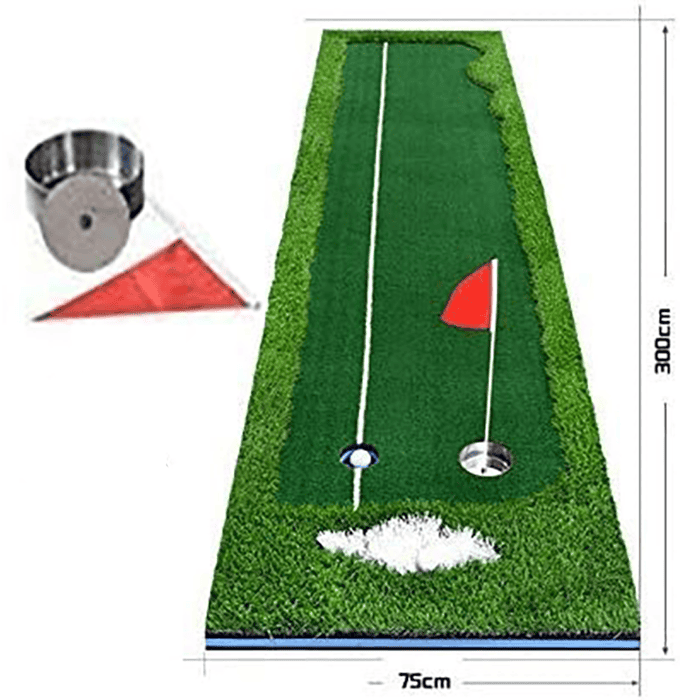 Hilllman PGM Golf Artificial Turf Two Hole Putting Green