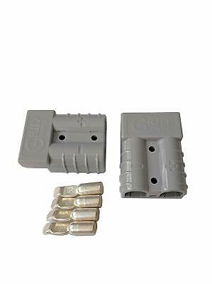 X2 Pair Grey Anderson Style Plug SB50 50AMP 600V Terminal Power Connection