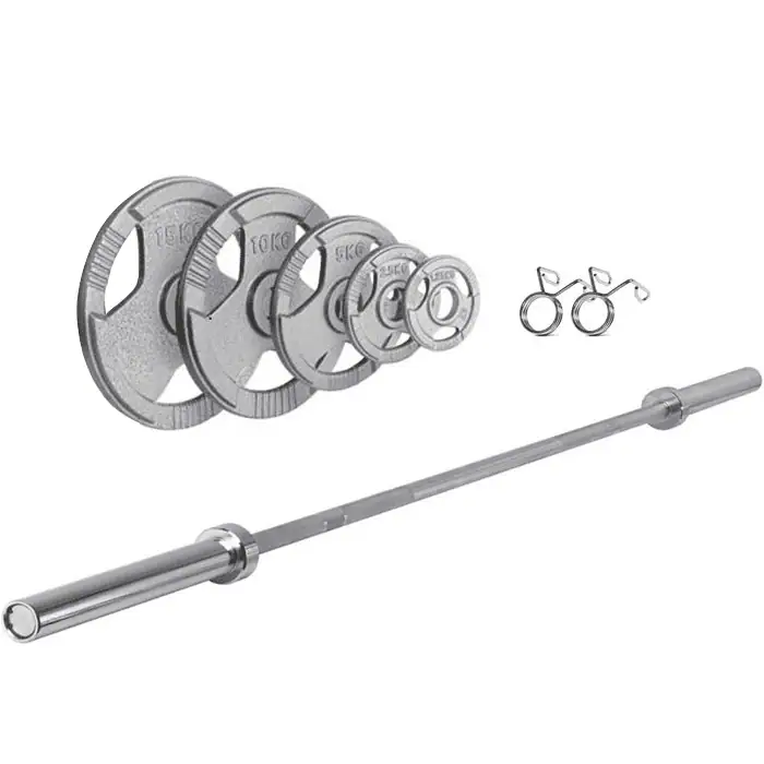 Ironman 100kg Olympic Tri-grip Weight Set with 72" Olympic Weight Bar