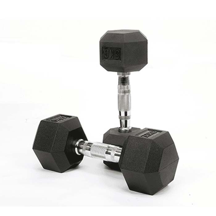 Ironman Rubber Coated Hex 12.5kg Dumbbell Pair - Image 5