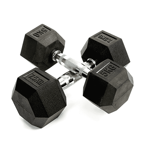Ironman Rubber Coated Hex 12.5kg Dumbbell Pair - Image 6