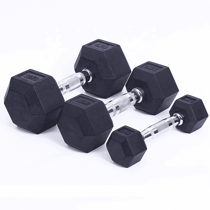 Ironman Rubber Coated Hex 27.5kg Dumbbell