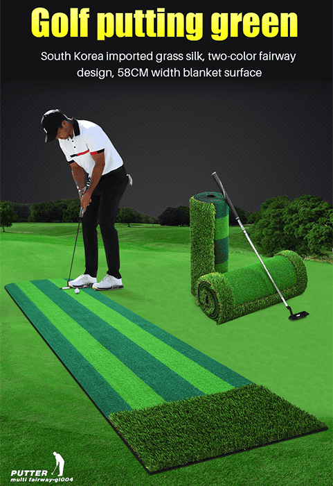 Hilllman PGM Two-Tone Artificial Turf Golf Putting Green