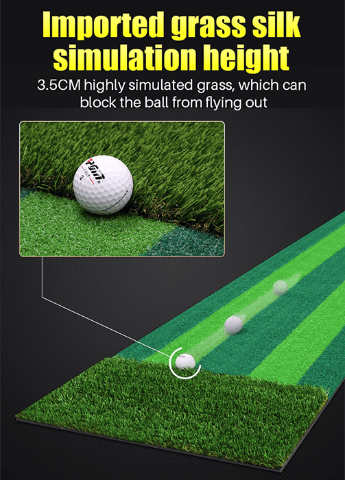 Hilllman PGM Two-Tone Artificial Turf Golf Putting Green with Putting Cup