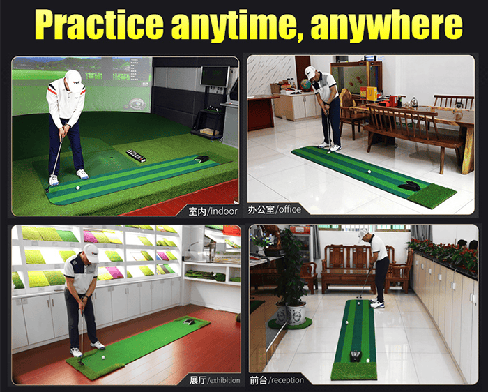 Hilllman PGM Two-Tone Artificial Turf Golf Putting Green