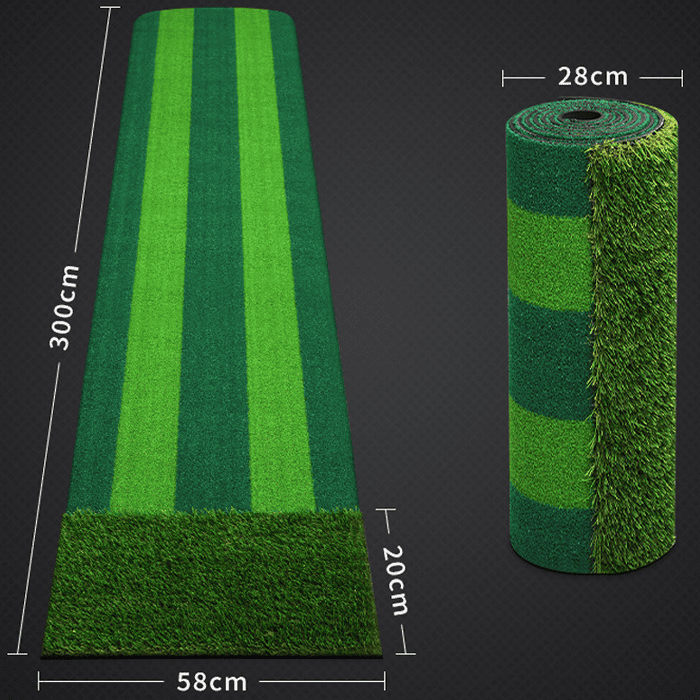 Hilllman PGM Two-Tone Artificial Turf Golf Putting Green with Putting Cup