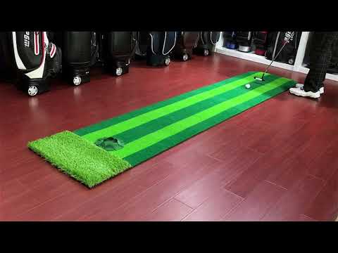 Hilllman PGM Two-Tone Artificial Turf Golf Putting Green with Putting Cup - Image 13
