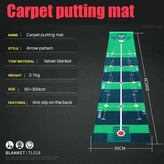 Hillman PGM Portable Golf Putting Drill Mat