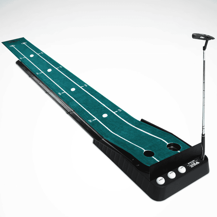 Hillman PGM 3m Golf Putting Trainer Velvet Carpet with Auto Ball Return
