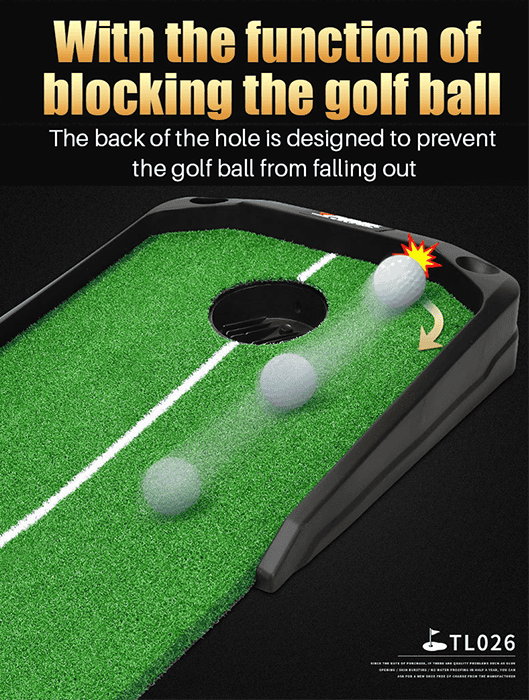 Hillman PGM 3m Golf Putting Trainer Artificial Turf with Electronic Ball Return