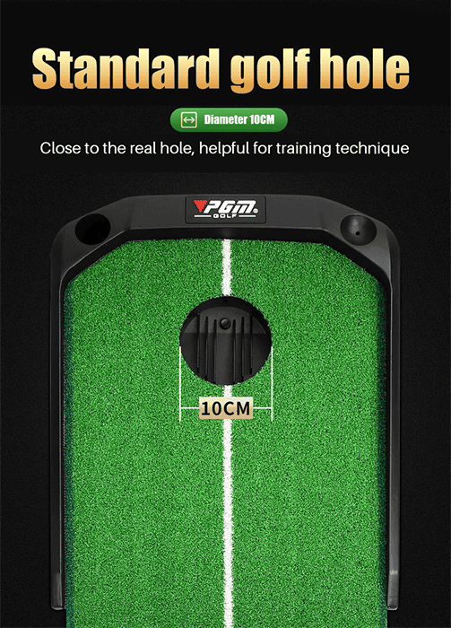 Hillman PGM 3m Golf Putting Trainer Artificial Turf with Electronic Ball Return