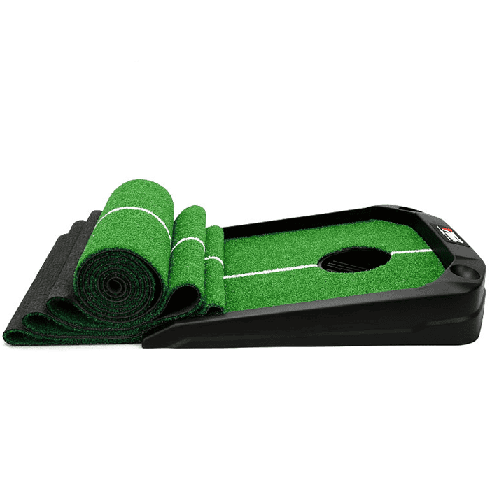 Hillman PGM 3m Golf Putting Trainer Artificial Turf with Electronic Ball Return