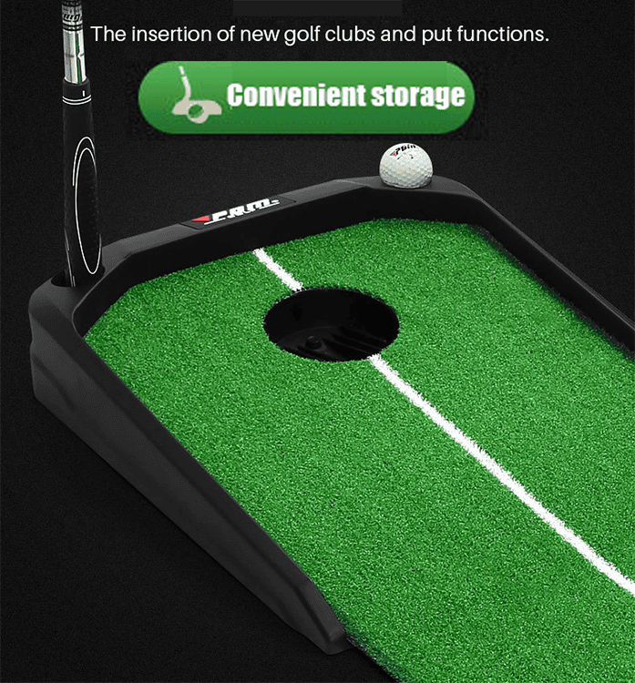 Hillman PGM 3m Golf Putting Trainer Artificial Turf with Electronic Ball Return