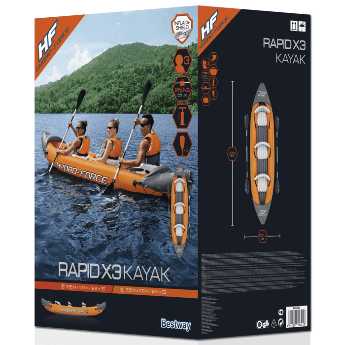 Bestway Hydro-Force Rapid X3 - 3 Person Inflatable Kayak Set