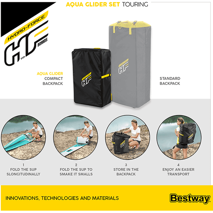 Bestway 10ft 6" Hydro-Force Aqua Glider Inflatable Paddle Board SUP Set