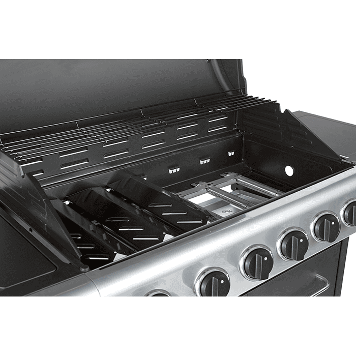 Embermann Prestige 6 Burner Gas Barbecue with Side Burner, Free Heavy-Duty Cover & Deluxe BBQ Tool Set - Image 5