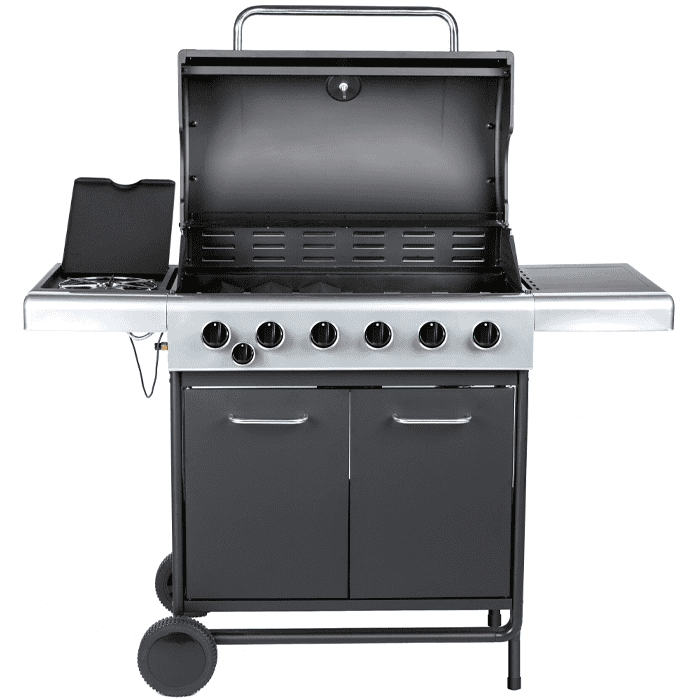 Embermann Prestige 6 Burner Gas Barbecue with Side Burner, Free Heavy-Duty Cover & Deluxe BBQ Tool Set - Image 4