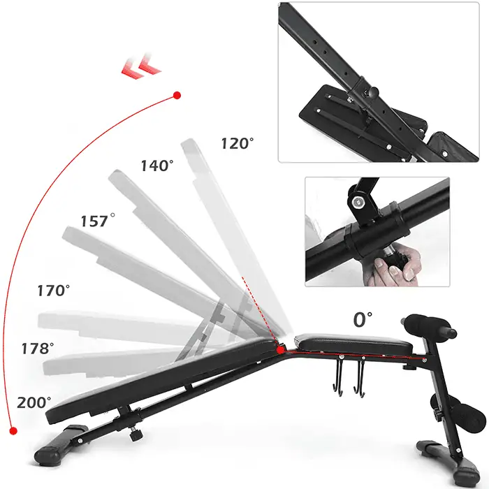 BodyTrain Adjustable Squat & Bench Press Rack with Foldable Adjustable Weight Bench Package