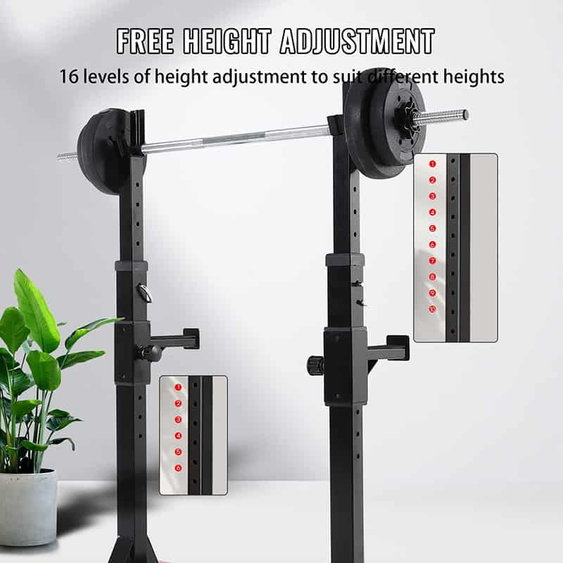 BodyTrain Adjustable Power Squat Rack Barbell Stands - Image 10
