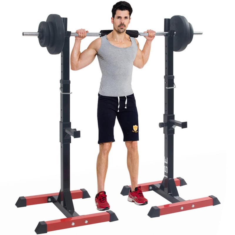 BodyTrain Adjustable Power Squat Rack Barbell Stands - Image 2