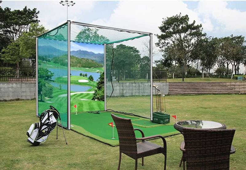 Hillman PGM 3m Semi-Commercial Golf Practice Cage and 1.5m Deluxe Practice Mat Package