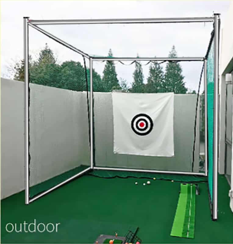 Hillman PGM 3m Semi-Commercial Golf Practice Cage and 1.5m Deluxe Practice Mat Package