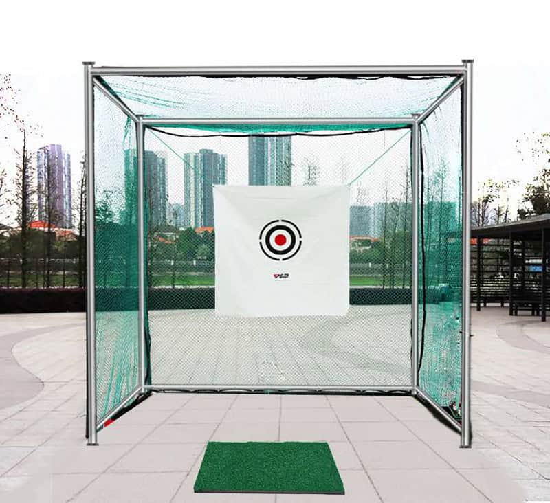 Hillman PGM 3m Semi-Commercial Golf Practice Cage and 1.5m Deluxe Practice Mat Package
