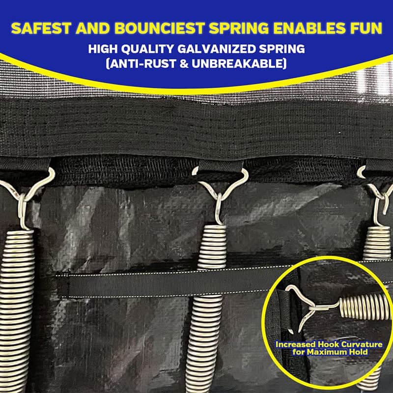 7x10ft Rectangular Trampoline with Safety Enclosure