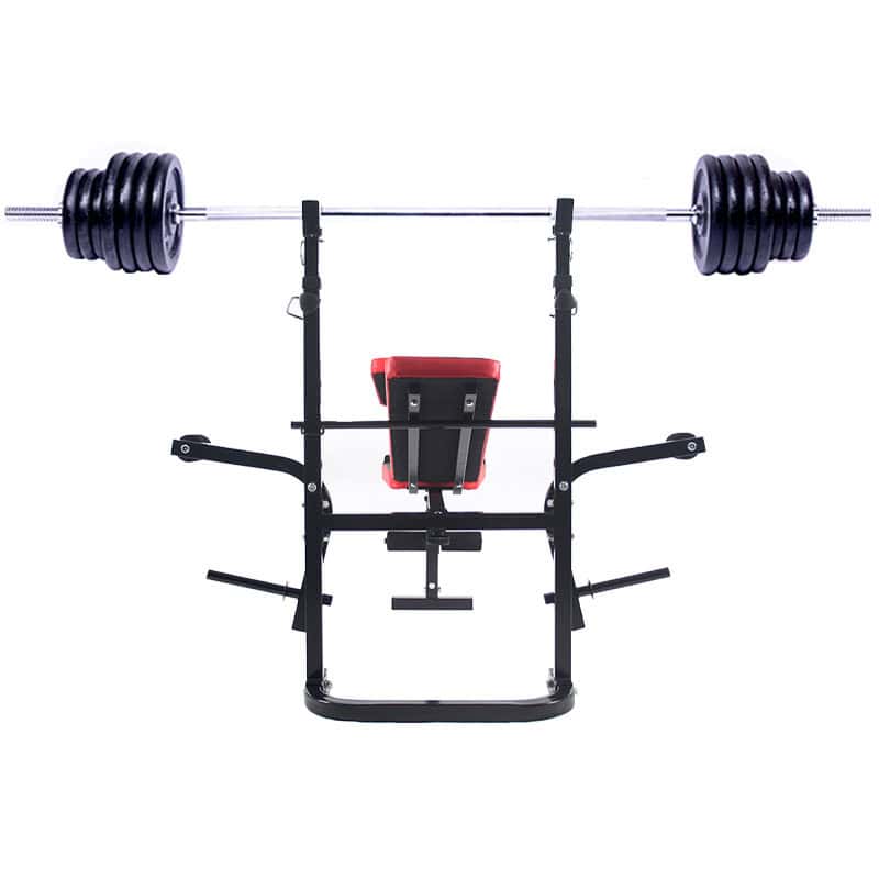 BodyTrain Elite Weight Bench & 60kg Standard Three-Piece Barbell Set
