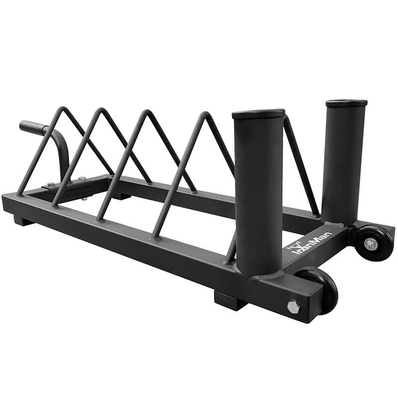 IronMan Horizontal Weight Plate Rack with Wheels