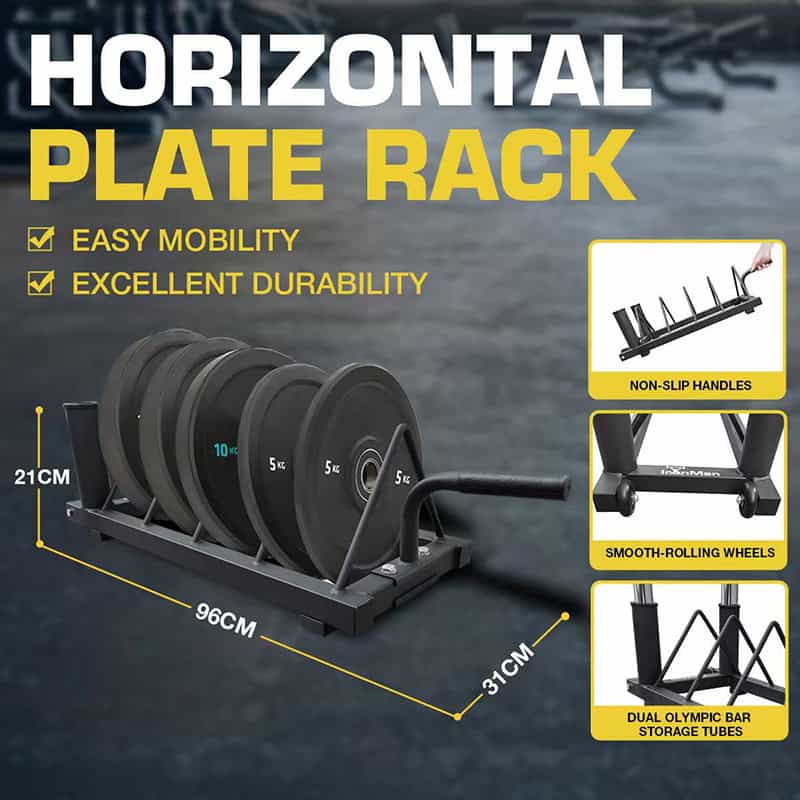 IronMan Horizontal Weight Plate Rack with Wheels