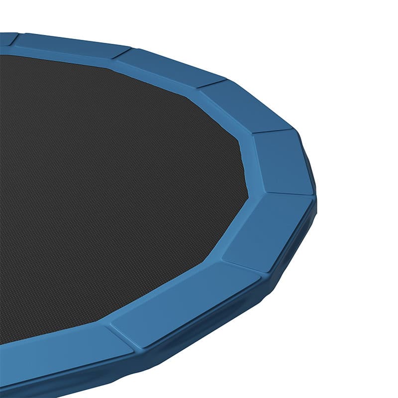 12ft Trampoline with Safety Enclosure Free Ladder Floor Mat & Socks – Blue / Blue
