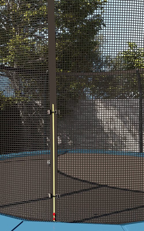 12ft Trampoline with Safety Enclosure Free Ladder Floor Mat & Socks – Black / Blue